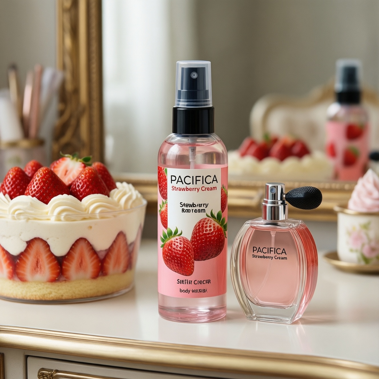 Pacifica strawberry cream: чем отличаются спрей-мист для тела и парфюмерная вода